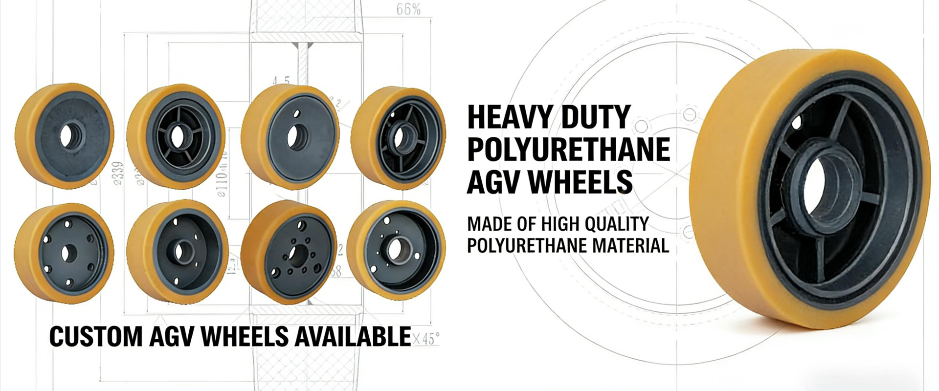 Heavy duty AGV wheels