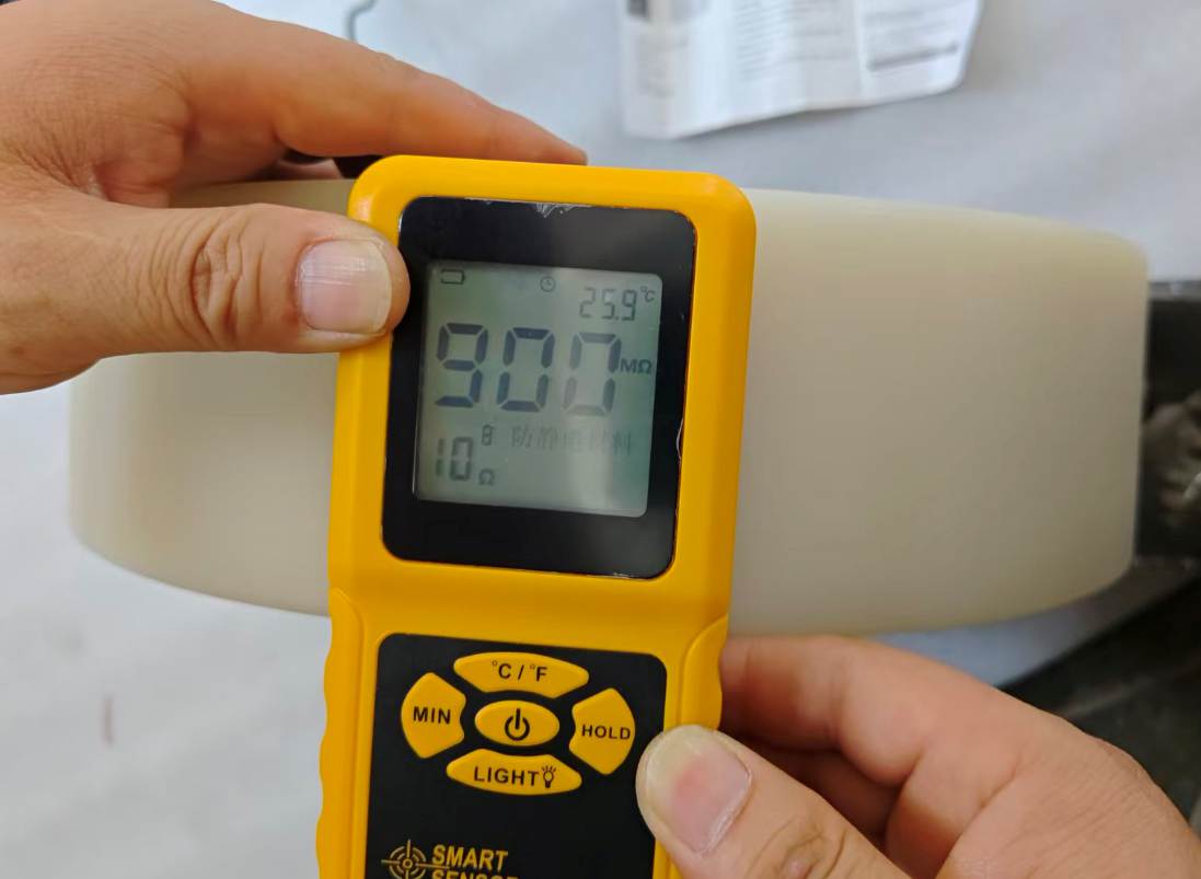 Anti-static test for explosion-proof AGV drive wheel